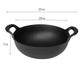 MHome Cast Iron Stew Pot with Wooden Lid – 20cm Non-Stick Soup & Cooking Pot