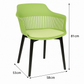 MFurn Modern Nordic PP Dining Chair with Backrest-Various Colours
