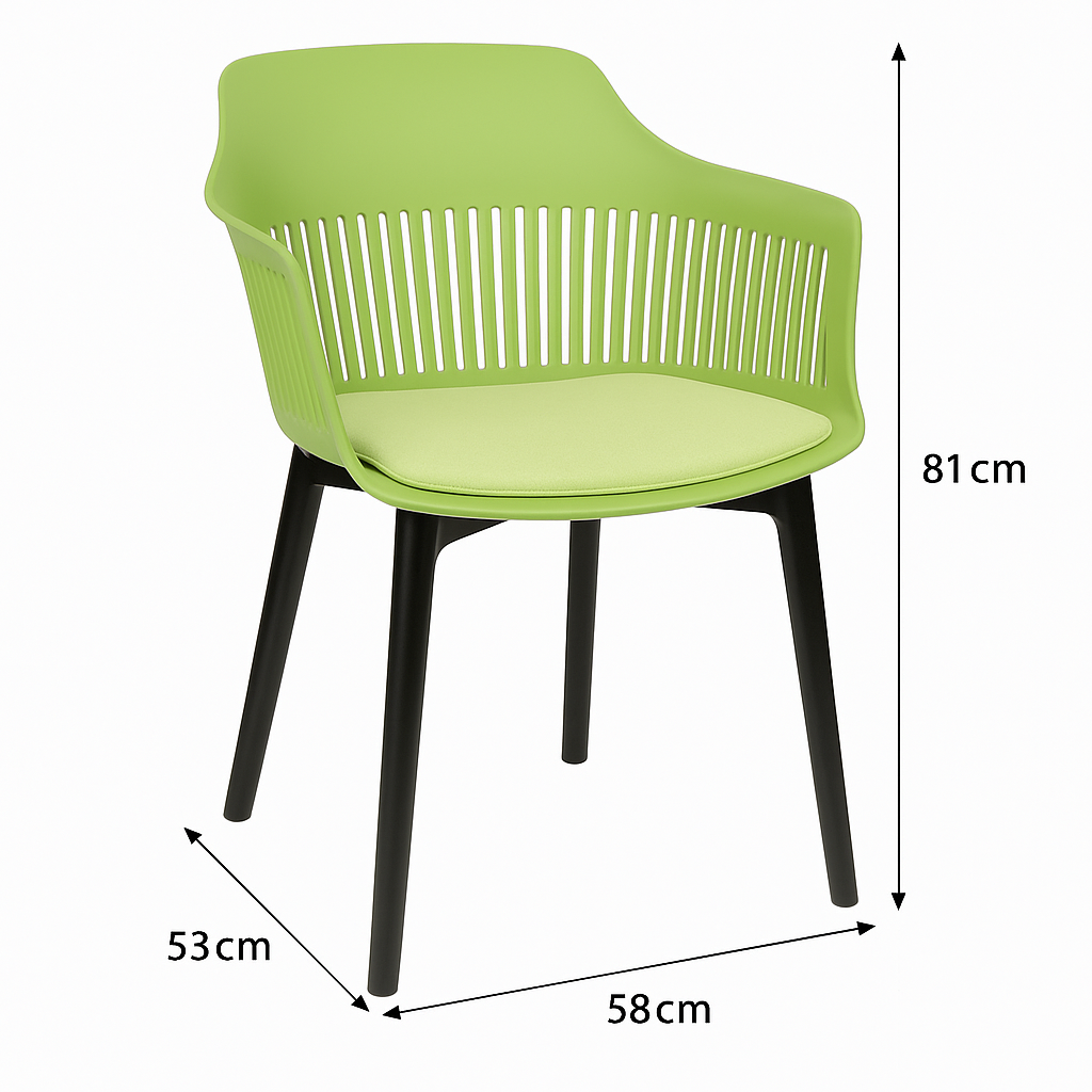 MFurn Modern Nordic PP Dining Chair with Backrest-Various Colours