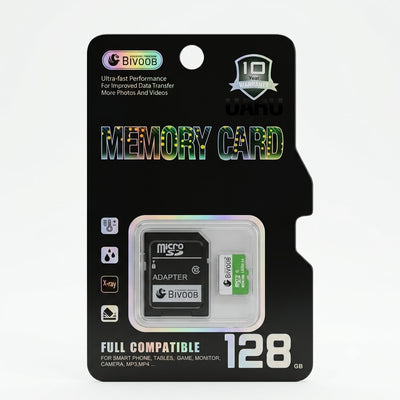 BIVOOB 128GB MicroSD Memory Card with SD Adapter – UHS-I Class 10