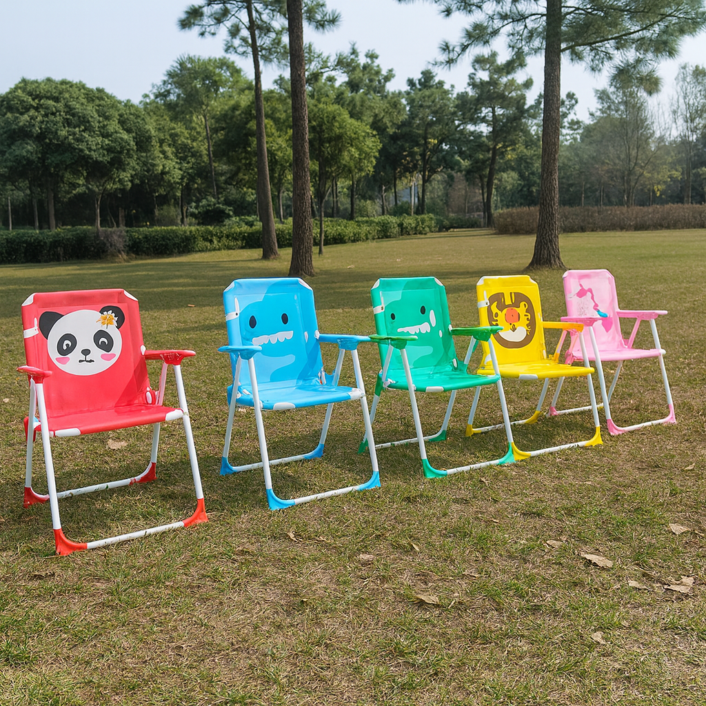 MBaby Kids Folding Animal Chair – Lightweight, Portable & Adorable With Umbrella- Various Colours