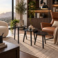 MFurn 3-Piece Round Nesting Side Table Set – Modern Round Coffee & Sofa Tables with Metal Legs