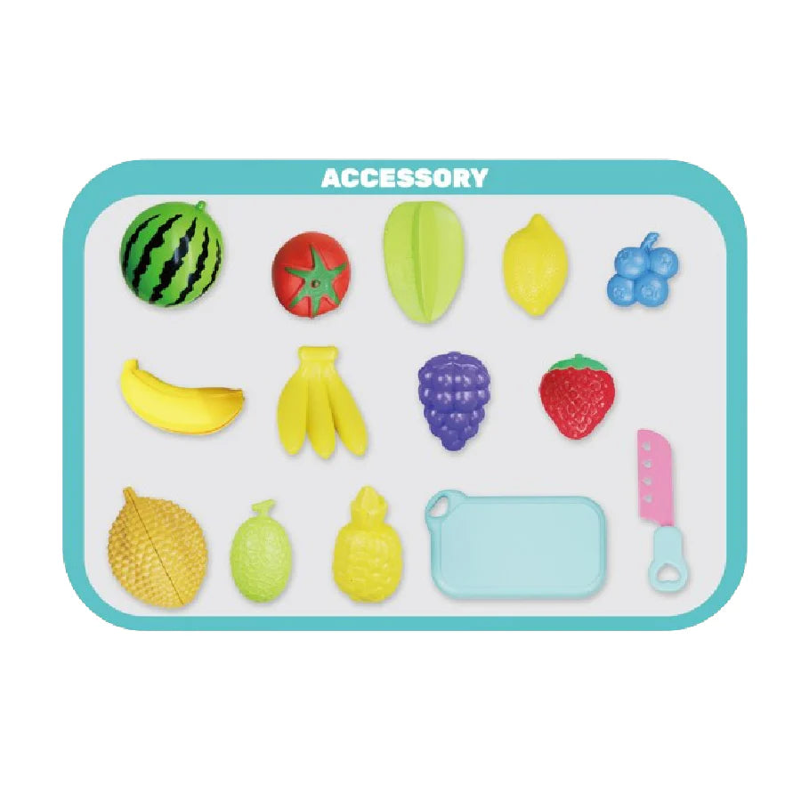 Tropical Fruit Picnic Basket Toy Set