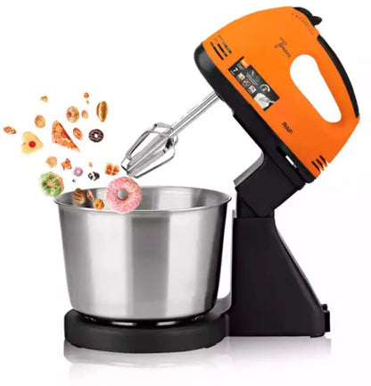 RAF R.6637 2-in-1 Electric Hand & Stand Mixer with Bowl – 250W, 7 Speed, Stainless Steel Attachments