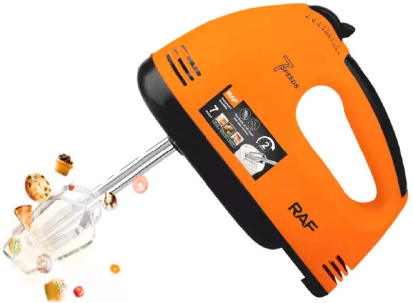 RAF R.6637 2-in-1 Electric Hand & Stand Mixer with Bowl – 250W, 7 Speed, Stainless Steel Attachments