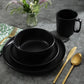 MHome 16-Piece Dinnerware Set – Microwave Safe Stoneware