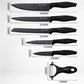 6-Piece Stainless Steel Knife Set With Holder – Chef to Paring