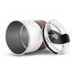 MHOME 300ML Stainless Steel Stacked Camping Cups with Walnut Handle
