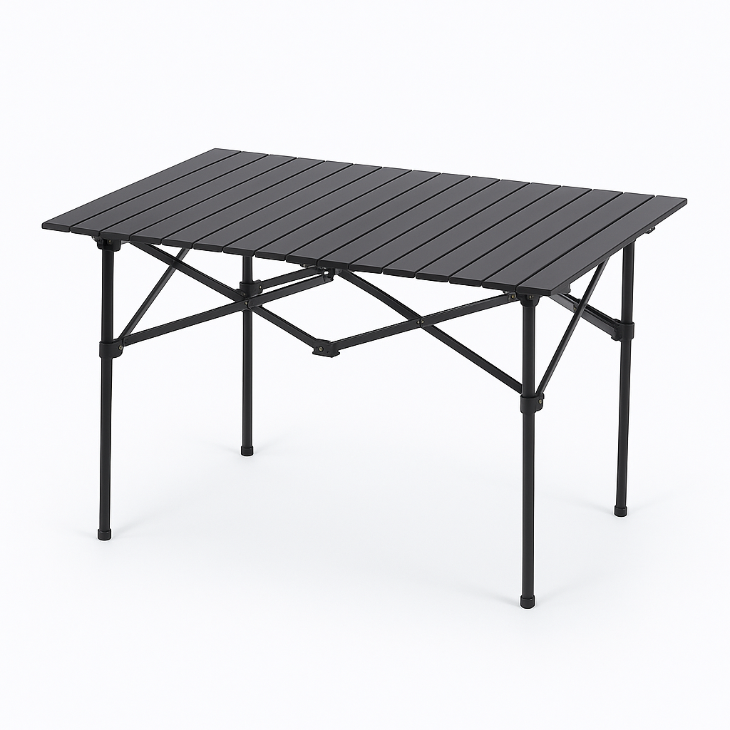 MFurn Black Outdoor Folding Table | Lightweight | Portable | Durable