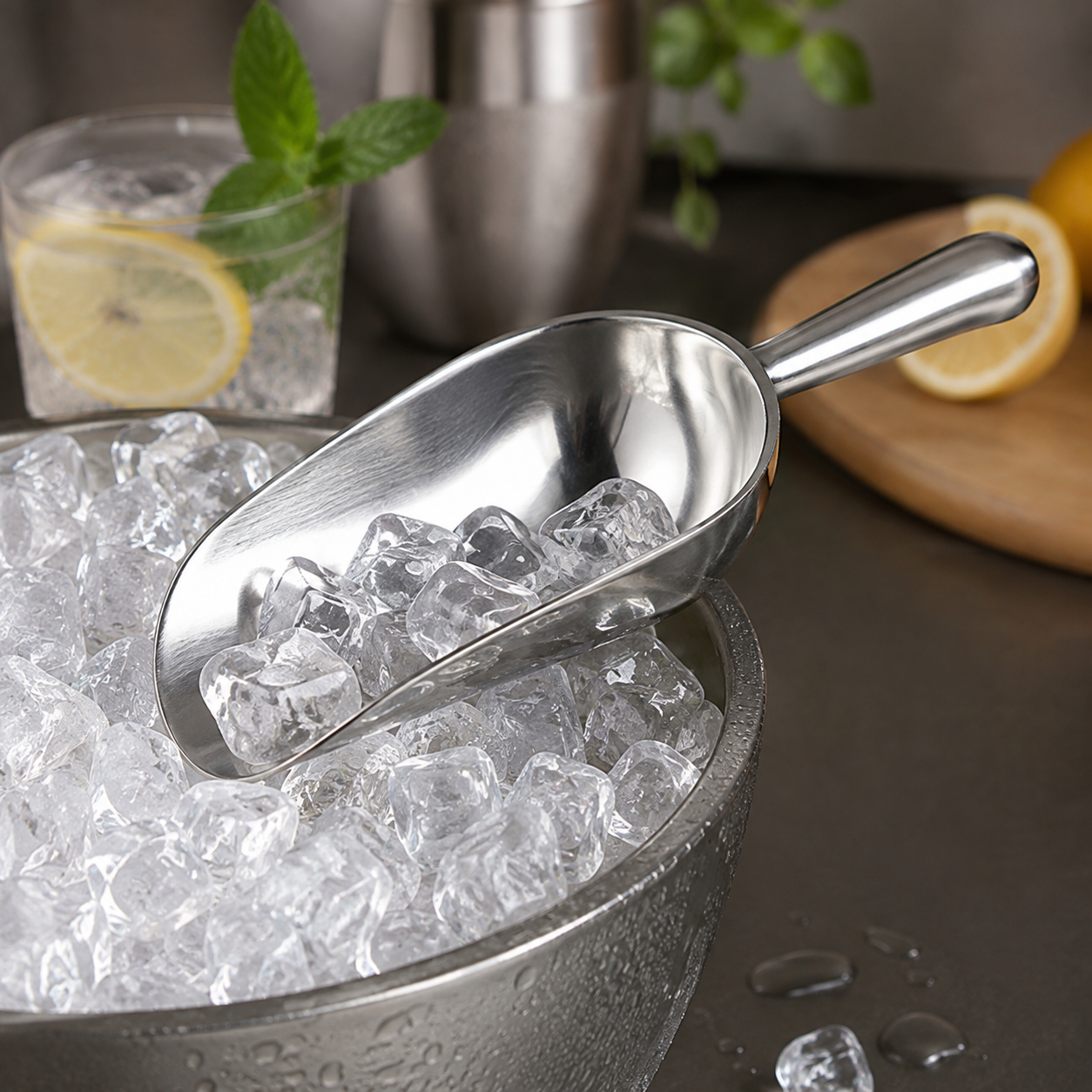 Stainless Steel Ice Scoop | Heavy-Duty Food & Ice Scoop
