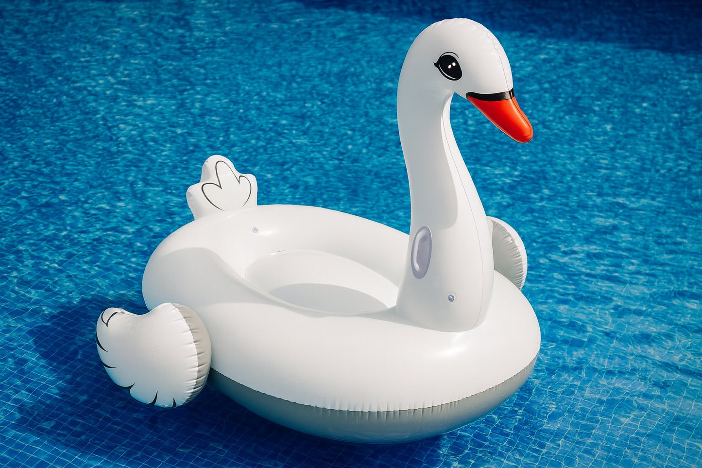 Inflatable Swan Pool Float – Large Ride-On