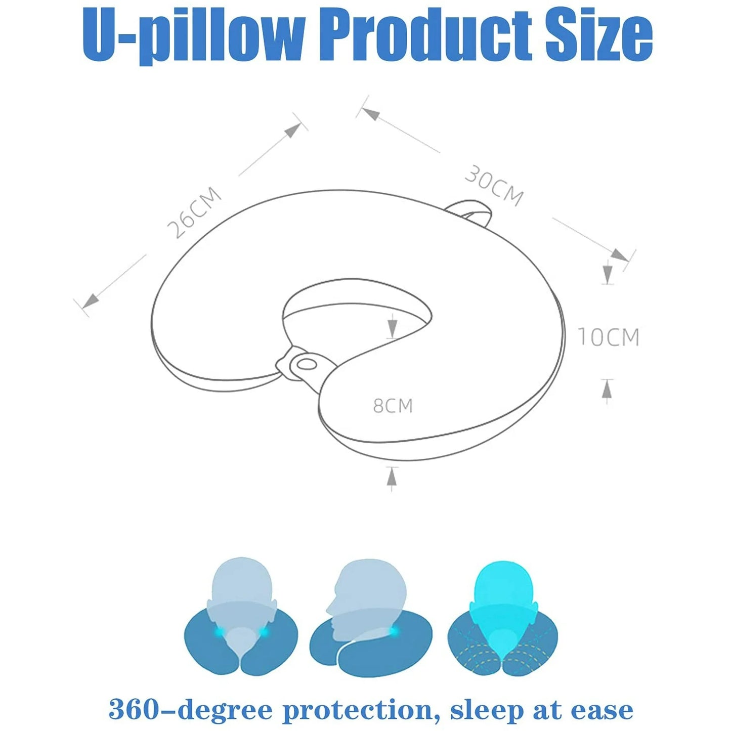 Premium U-Shaped Travel Neck Pillow – Soft Memory Foam Comfort (Multiple Colours)