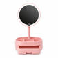 MHome Rechargeable LED Makeup Mirror, 16.5 cm Round, Adjustable Angle