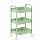 MHome 3 Tier Rolling Storage Cart with Wheels, Carbon Steel, 45x30x78cm