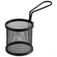 Black Round Small Stainless Steel Basket For Snack And Fries
