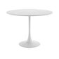 MFurn 5-Piece Dining Set with Round Tulip Table and 4 Folding Chairs