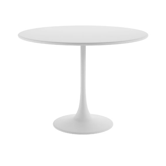 MFurn 5-Piece Dining Set with Round Tulip Table and 4 Folding Chairs