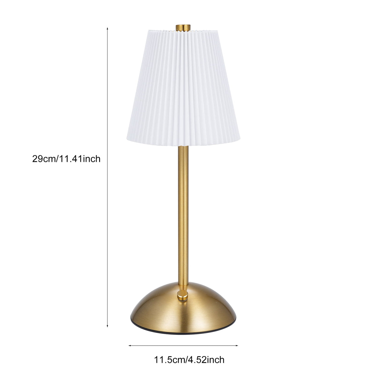 MHome Pleated Shade LED Table Lamp, USB Powered Touch Control with 4 Colour Modes