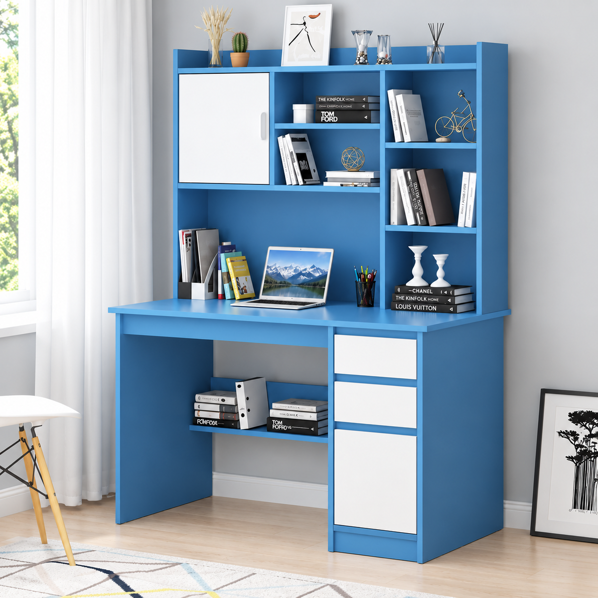 MHome Office Desk With Hutch & Storage Cabinet – 120cm - PRE ORDER