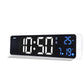 Rechargeable 25.5cm LED Digital Alarm Clock With Temperature+Day+Month And Date