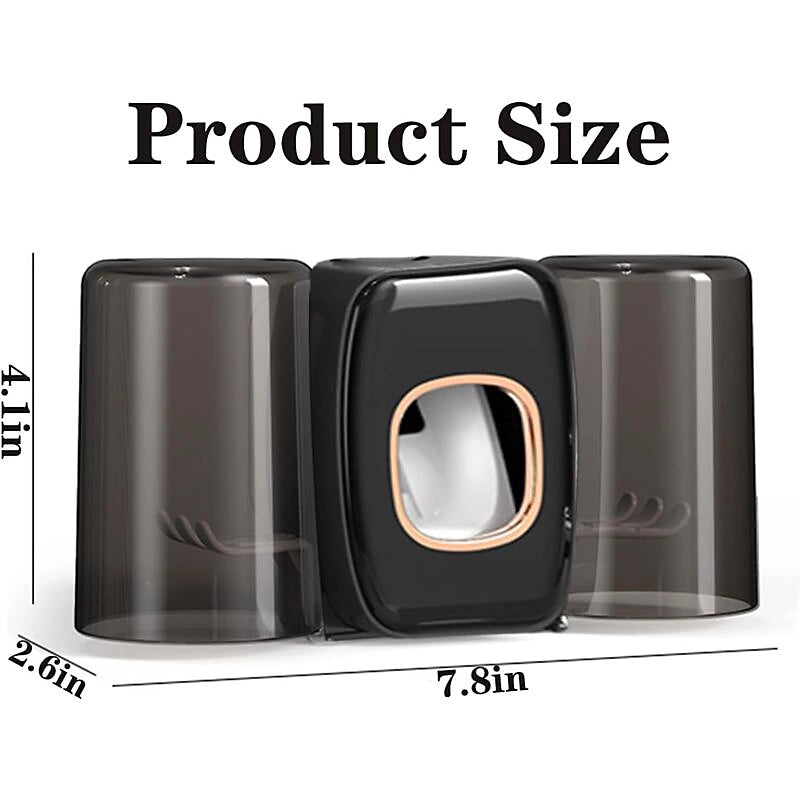 Toothpaste Dispenser & Brush Holder,