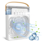 6" Portable Mini Air Cooler Fan – 3-in-1 USB Mist & Humidifier