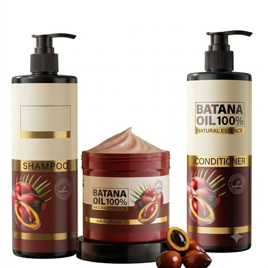 Batana Oil Hair Care Combo Set – Shampoo, Conditioner & Hair Mask