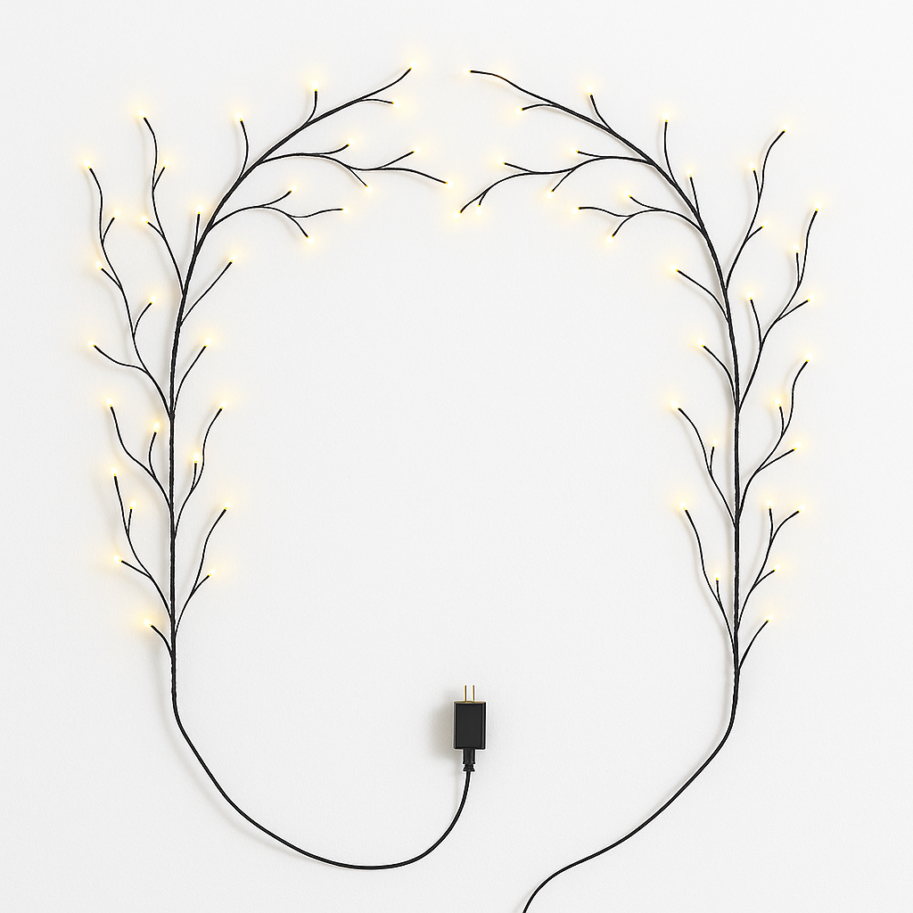 ZYF-135 Enchanted LED Willow Black Vine Light – Warm White (220V)