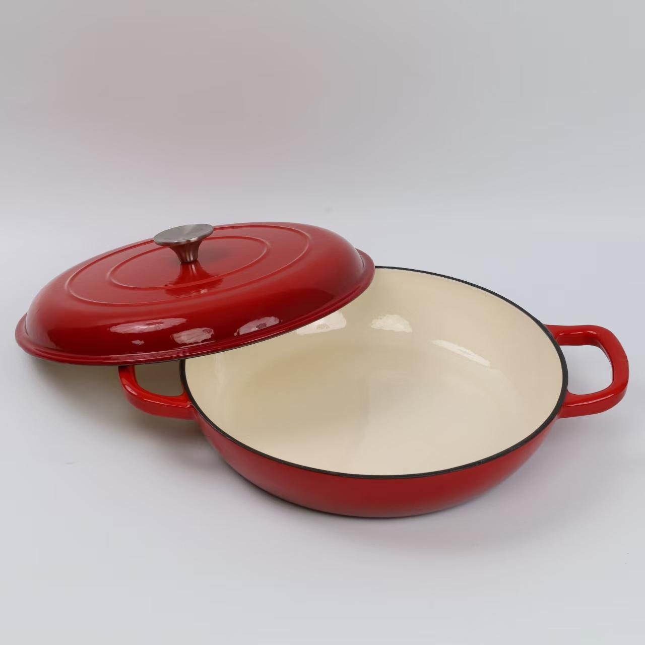 30CM Cast Iron Flat Pot
