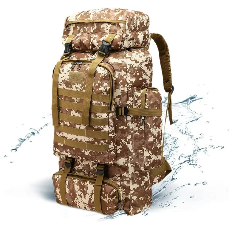 Highland Tactical Military Backpack 45L Durable Outdoor Hiking Bag