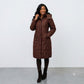 Women's Hooded Long Puffer Jacket – Quilted Winter Coat