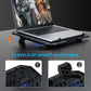 MTech Laptop Fan Cooler – High-Speed Cooling Pad With Adjustable Height, LED Lights, USB Powered, Quiet Operation