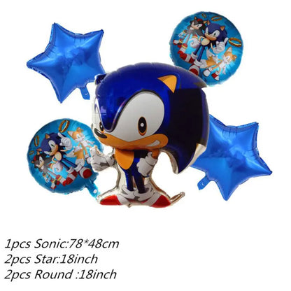Cartoon Helium Type Balloons 5x PCS Party Supplies, Birthday Decorations for Kids Boys Baby Shower Girls