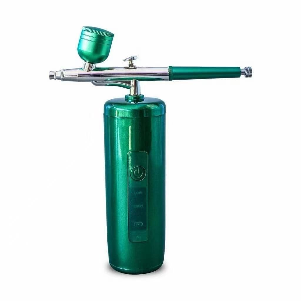 Portable Rechargeable Cordless Airbrush Spray Gun Kit – Green