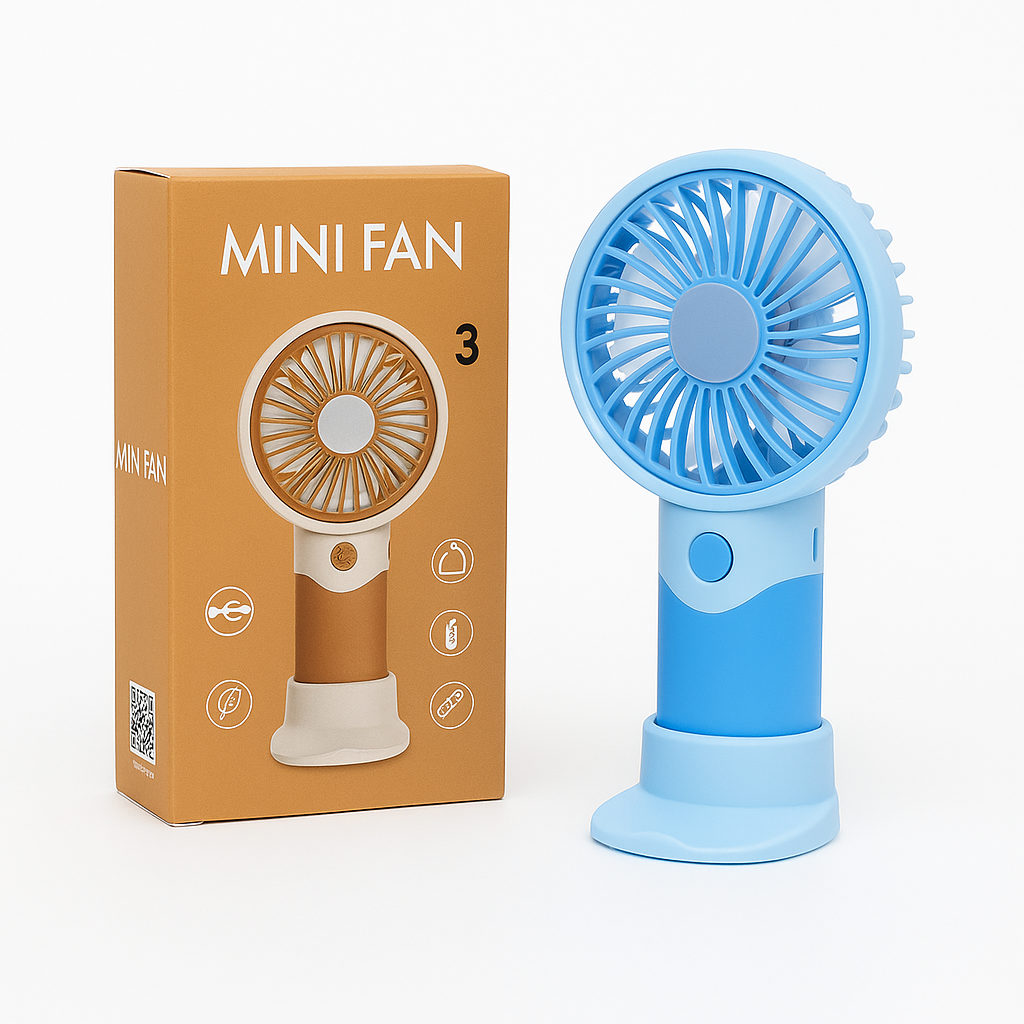 CandyBreeze™ Mini Fan – Rechargeable 3-Speed Portable