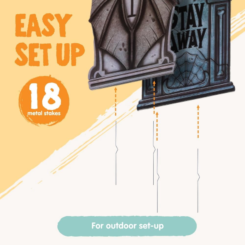 9-Pack Halloween Tombstone Yard Signs, 41.5cm Outdoor Graveyard Decorations
