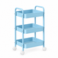 MHome 3 Tier Rolling Storage Cart with Wheels, Carbon Steel, 45x30x78cm
