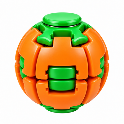 Press-to-Spin Fidget Ball: Desk Fidget Toy With Light