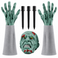 Halloween Zombie Garden Stakes: 3-Piece Outdoor Yard Decoration Set
