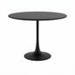 MFurn 5-Piece Dining Set with Round Tulip Table and 4 Folding Chairs