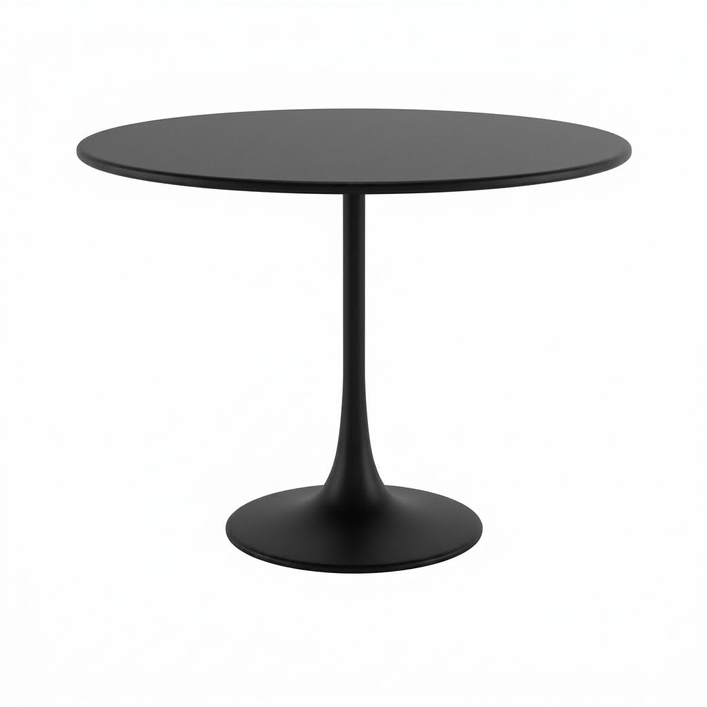 MFurn 5-Piece Dining Set with Round Tulip Table and 4 Folding Chairs