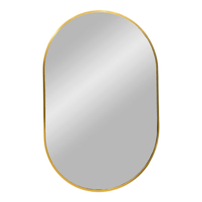 MHome Oval Bathroom Wall Mirror with Brushed Gold Frame