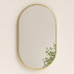 MHome Oval Bathroom Wall Mirror with Brushed Gold Frame