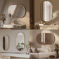 MHome Oval Bathroom Wall Mirror with Brushed Gold Frame