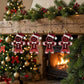 4-Piece Red Gingerbread Men Christmas Tree Ornament Set