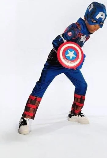 Kids Captain America Superhero Costume Set with Mask – Avengers
