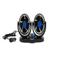 Dual Head Car Cigarette Lighter Fan 4.5″