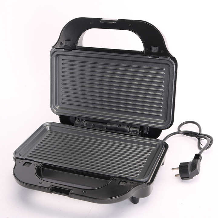 ENZO 2 in 1 Breakfast Sandwich Panini Waffles Electric Grill Non Stick Bread Maker Household Smokeless Stainless Steel BBQ Grill