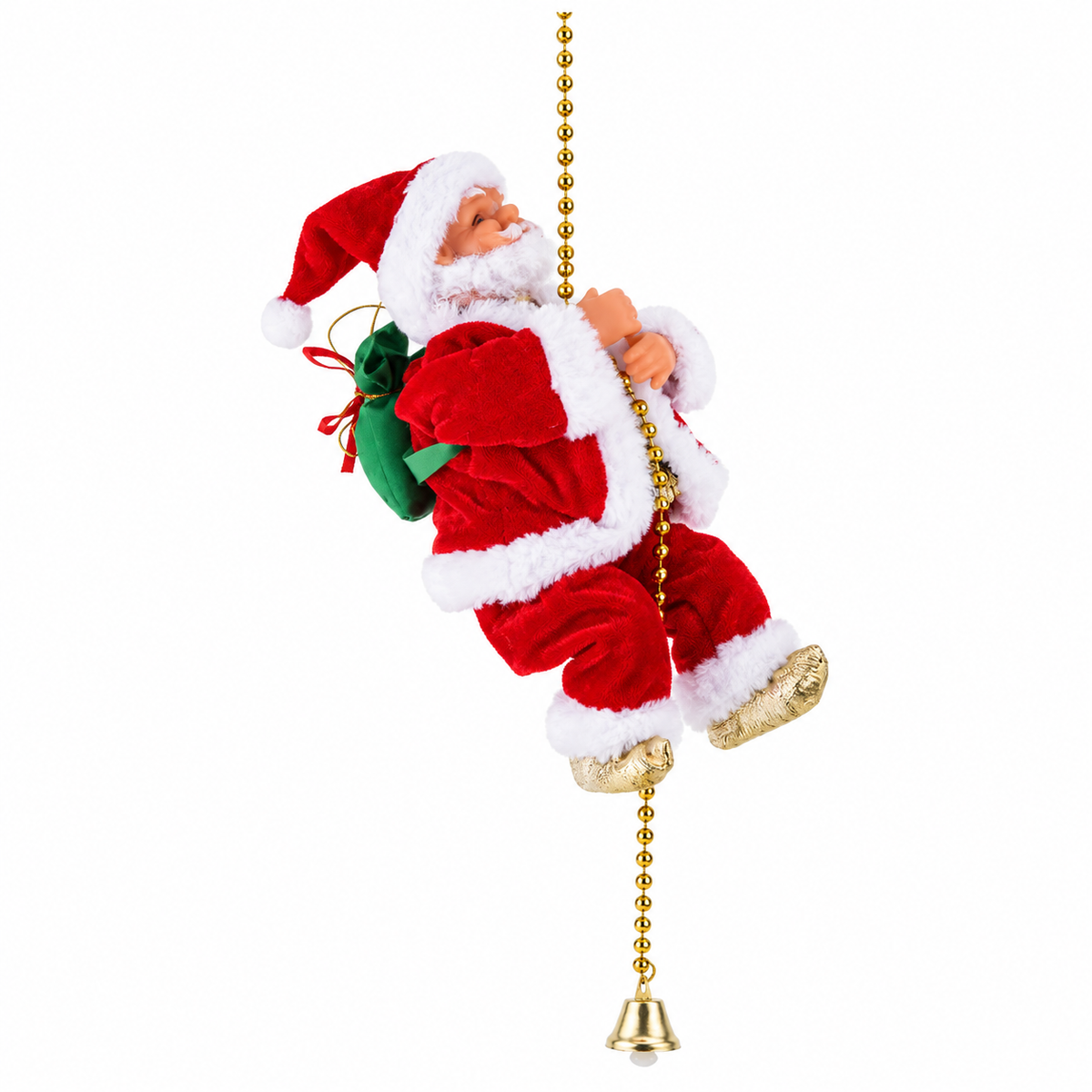 Flying Somersault Santa Claus Hanging Ornament, Musical Parachute Christmas Decoration