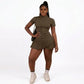 Women’s Short Sleeve Pleated Tennis Dress with Built-In Shorts